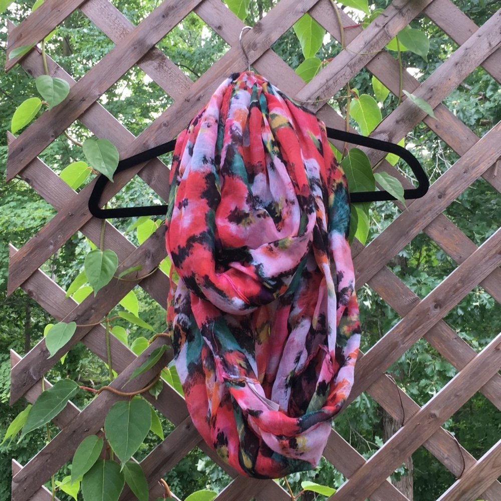 Large Floral Infinity Scarf